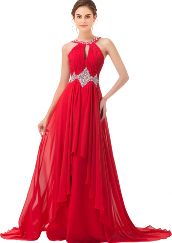 Rochie de ocazie rosie Selene marimea 42 XL 