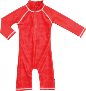 Costum de baie Swimpy marime 74- 80 protectie UV Fish Red