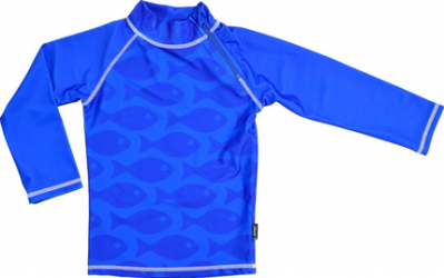 Tricou de baie Swimpy marime 98-104 protectie UV Fish blue 