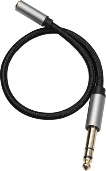 Cablu adaptor de la Jack 6 3 mm tata la Jack 3 5 mm mama ranforsare dubla pentru rezistenta SHO2179 