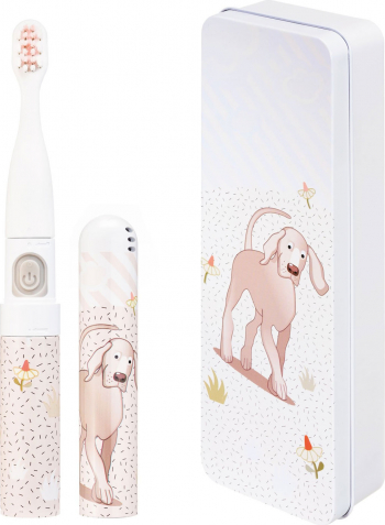 Periuta de dinti electrica VITAMMY Smile pentru copii 3 + cutie travel Animatie Catel Alb/Crem TB8041P 
