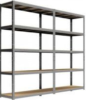 Raft DUBLU metalic 5 polite MDF 180x180x45 CM 350 kg/polita montaj fara surub prin clipsare 