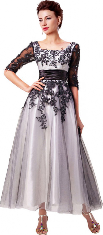 Rochie alb negru stil vintage R41 marimea 38 M 