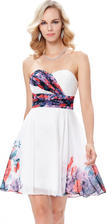 Rochie alba Rose RK40 marimea 38 M 