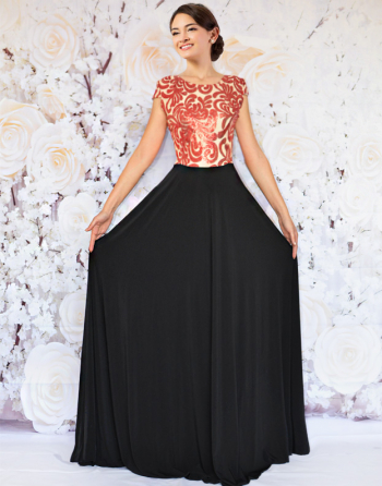 Rochie Consuelo cu paiete rosii marimea 38 M 