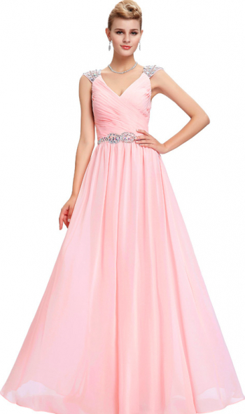 Rochie Emma roz pal R89 marimea 42 XL 