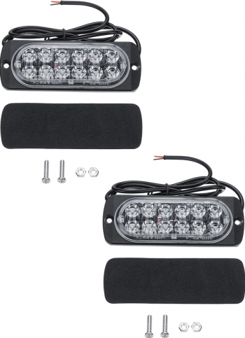 Set 2 Stroboscoape 12 leduri cu lumina portocalie