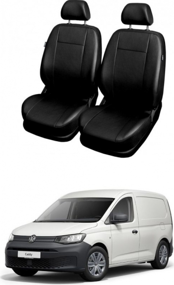Huse Scaune din piele Volkswagen Caddy Cargo V van 2 locuri 1+1 2015-2021 