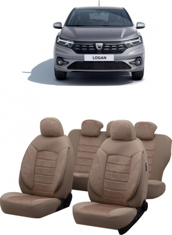 Huse scaune auto dedicate Dacia Logan 2020-2021 Premium cu insertii de piele 
