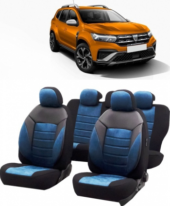 Set huse scaune auto dedicate Dacia Duster 2020-2021 Premium insertii de piele