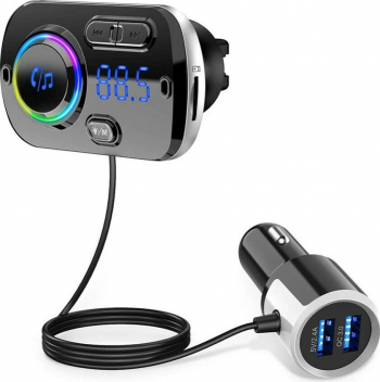 Bluetooth Handsfree Car Kit Fast cu incarcare rapida si afisaj Multicolor 