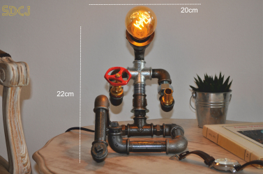 lampa om steampunk handmade 