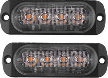 Set 2 x Lampa auto de avertizare 4 LED 12W 