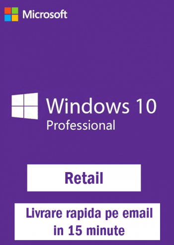 Windows 10 Pro Retail 32-64 Bit toate limbile Licenta electronica 