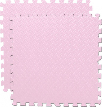 Covoras puzzle XL 60x60 cm grosime 2 cm spuma EVA 2 piese roz 
