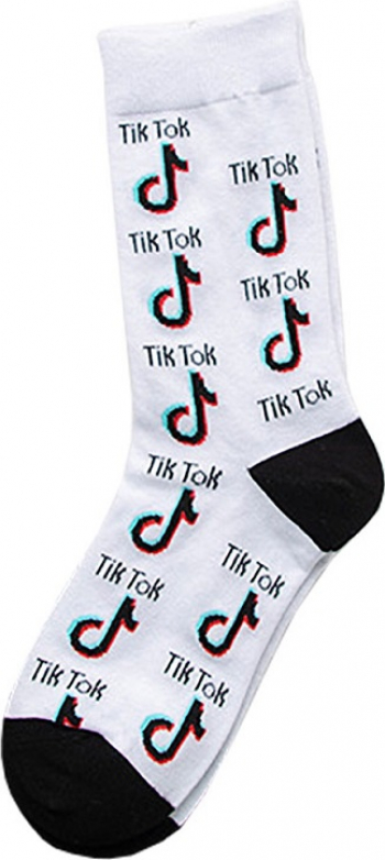 Sosete TikTok unisex marime adaptabila 38-44 alb 