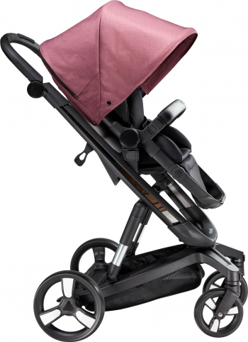 Carucior Bebumi Space Cadru Negru Roz cu frana automata 2020 