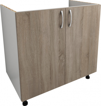 Corp Masca Chiuveta 2 Usi haaus Alb/Stejar Sonoma Gri 80 x 50 x 80 cm 