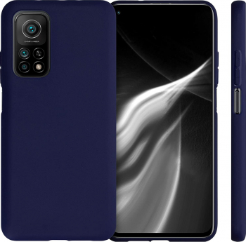 Husa protectie pentru Xiaomi MI 10T ultra slim din silicon Albastru silk touch interior din catifea 