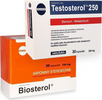 Pachet Megabol Biosterol 750 mg 30 cps plus Testosterol 250 30 cps stimulare testosteron si hormon de crestere inhibare estrogen 