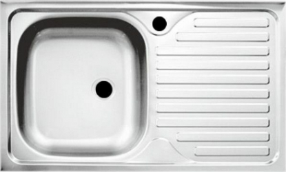 Chiuveta masca bucatarie inox cuva stanga Raulconstruct 50x80 cm anticalcar cu izolatie 
