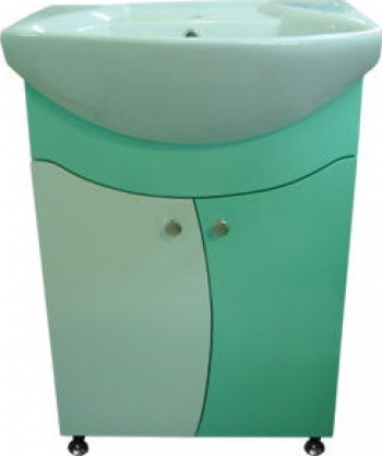 exit Hinge Persuasion Set Mobilier baie Lavoar ceramic cu Baterie 70 x 60 x 35 cm Alb/Verde la  DOMO