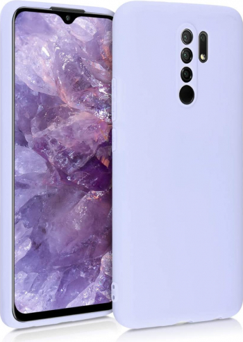 Husa protectie pentru Xiaomi Redmi 9 ultra slim din silicon Albastru deschis silk touch interior din catifea 