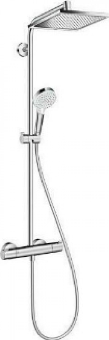 Coloana dus Hansgrohe Crometta E 240 1 jet crom cu baterie termostatica inclusa
