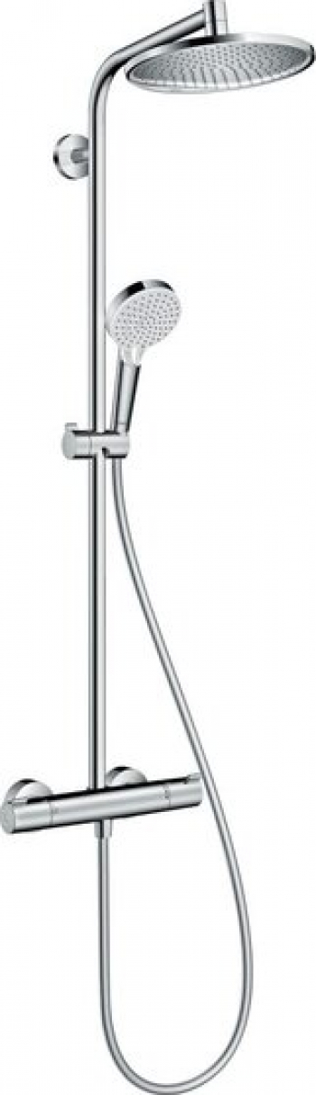 Coloana dus Hansgrohe Crometta S 240 1 jet crom cu baterie termostatica inclusa