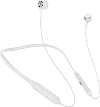Casti bluetooth sport MRG MG03 Neckband Handsfree Alb 