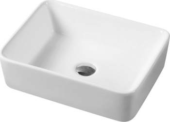 Lavoar pe blat Ares Fluminia 48x37 cm Alb ceramica sanitara 