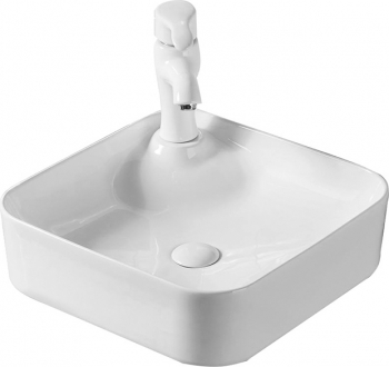 Lavoar pe blat Dionis Fluminia 42 5X42 5 cm Alb ceramica sanitara 