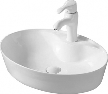 Lavoar pe blat Tamisa Fluminia 57x41 cm Alb ceramica sanitara 