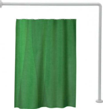 Set bara din otel 2 bucati pe colt 90 x 90 cm cu perdea dus 180X180 cm Verde 