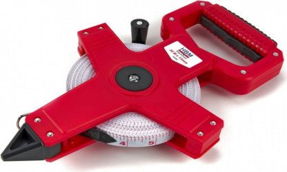 Ruleta geodezica HBM cu banza din fibra de sticla pentru masurare topograf cu maner 30mx 13mm 