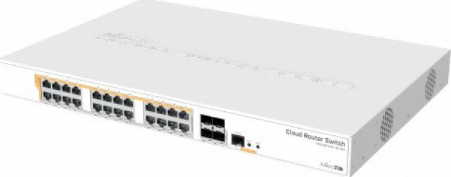 Switch MIKROTIK CRS328-24P-4S+RM PoE Switch 24x RJ45 1000Mb/s 4x SFP+ Dual Boot PoE Budget 500W 