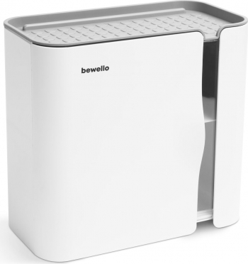 Organizator Baie tip Dulap si Suport Hartie Igienica 3-in-1 cu Tavita si Raft pentru Telefon Inchidere Magnetica Culoare Alb 