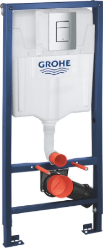 Set rezervor WC incastrat Grohe Rapid SL 3 in 1 clapeta actionare cromata Skate Cosmopolitan suport perete 2.6 - 9 l 
