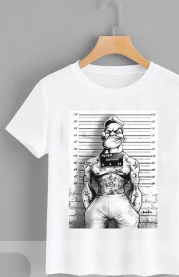 Tricou Mugshot - Popeye - Femeie XL 