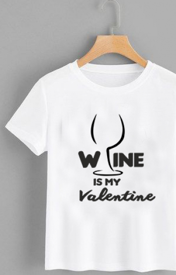 Tricou -Wine is my Valentine N - XL 