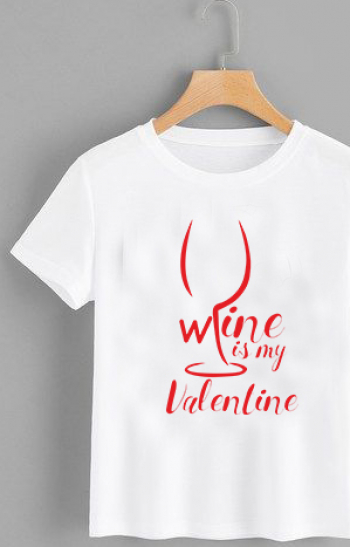 Tricou -Wine is my Valentine R - XS 