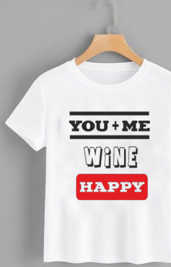 Tricou -You + Me Wine Happy - XS 