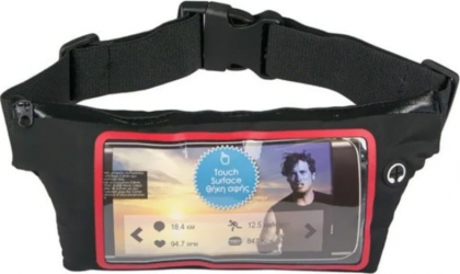 Borseta Neagra Pentru Talie Orificiu Pentru Casti Protectie Telefon 