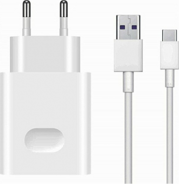 Incarcator Huawei AP81 cu cablu de date sau incarcare de 1 metru USB la Type-C Alb BBL2203