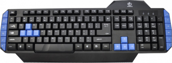 Tastatura pentru gaming cu fir ULTRA responsive cu 12 butoane multimedia USB Negru/Albastru BBL2319