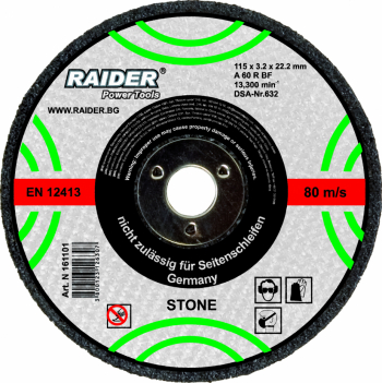 Disc taieri piatra Raider 161101 diametru 115 mm 