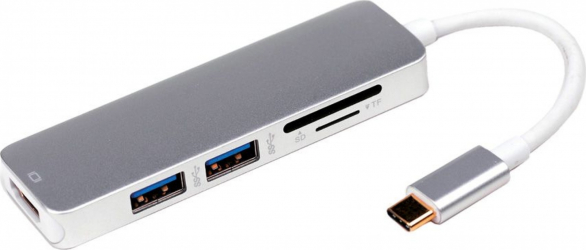 Docking station USB tip C la 4K HDMI 2 x USB 3.0 1x SD/MicroSD Roline 12.02.1041 