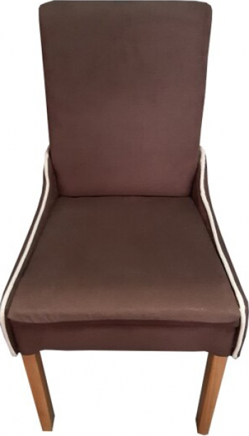 Scaun tapitat T13 Smart Living Studio Casa picioare si cadru din lemn material textil Maro 