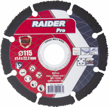 Disc taiere multi-suprafata Raider 160153 diametru 115 mm 