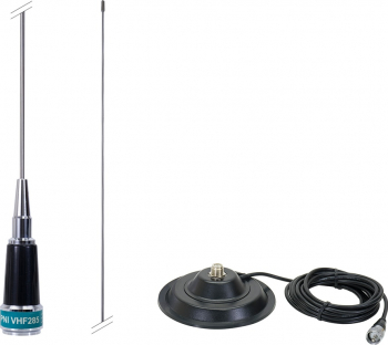 Antena PNI VHF285 pentru taxi 134-174MHz si baza magnetica PNI 145/PL cu diametrul de 145 mm lungime 143 cm